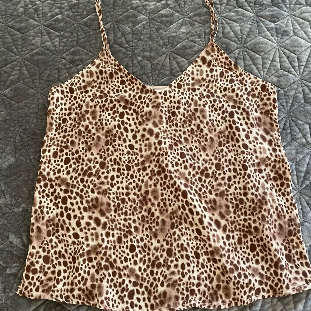 Cheetah Chiffon Camisole Brown